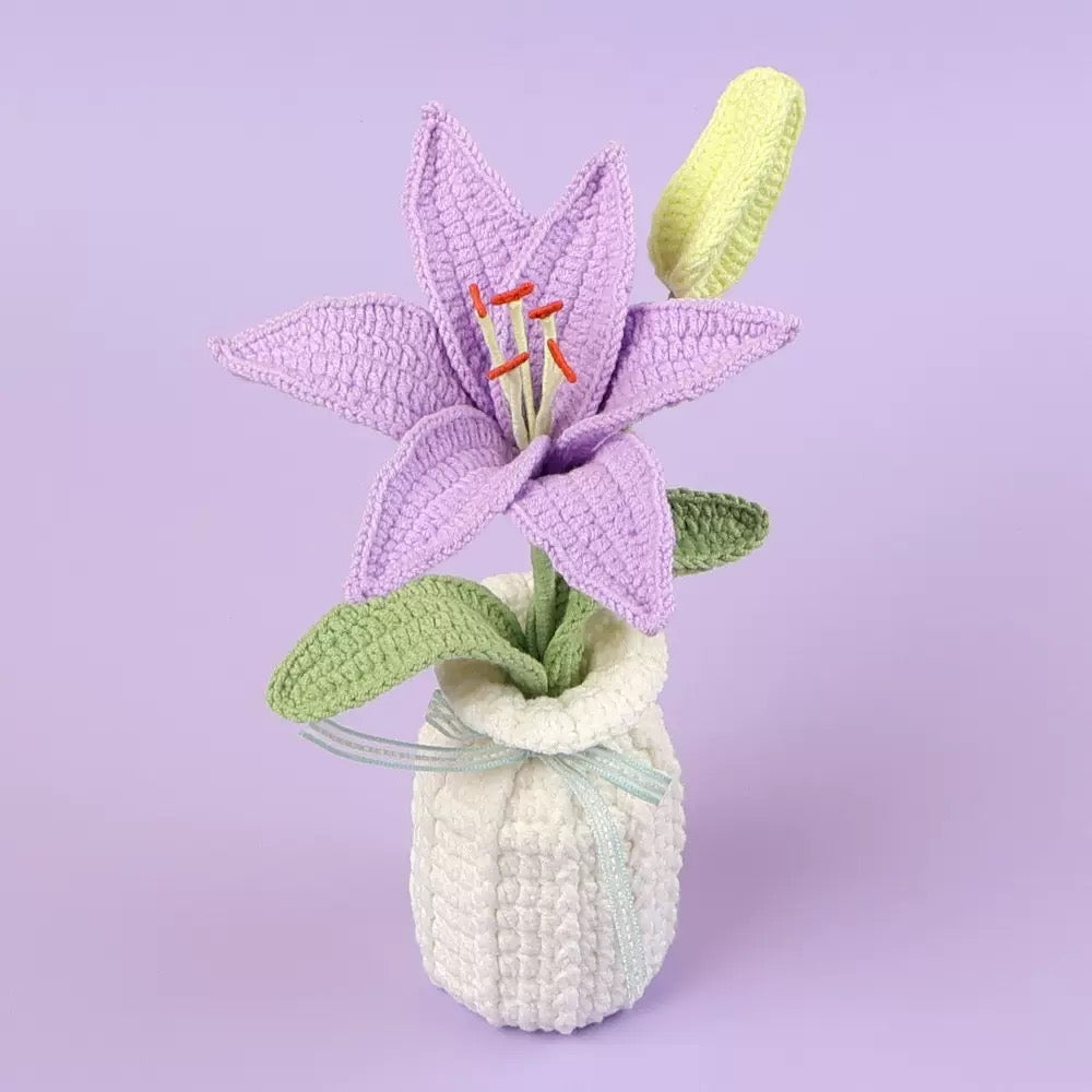 Handmade Crochet Lily Pot