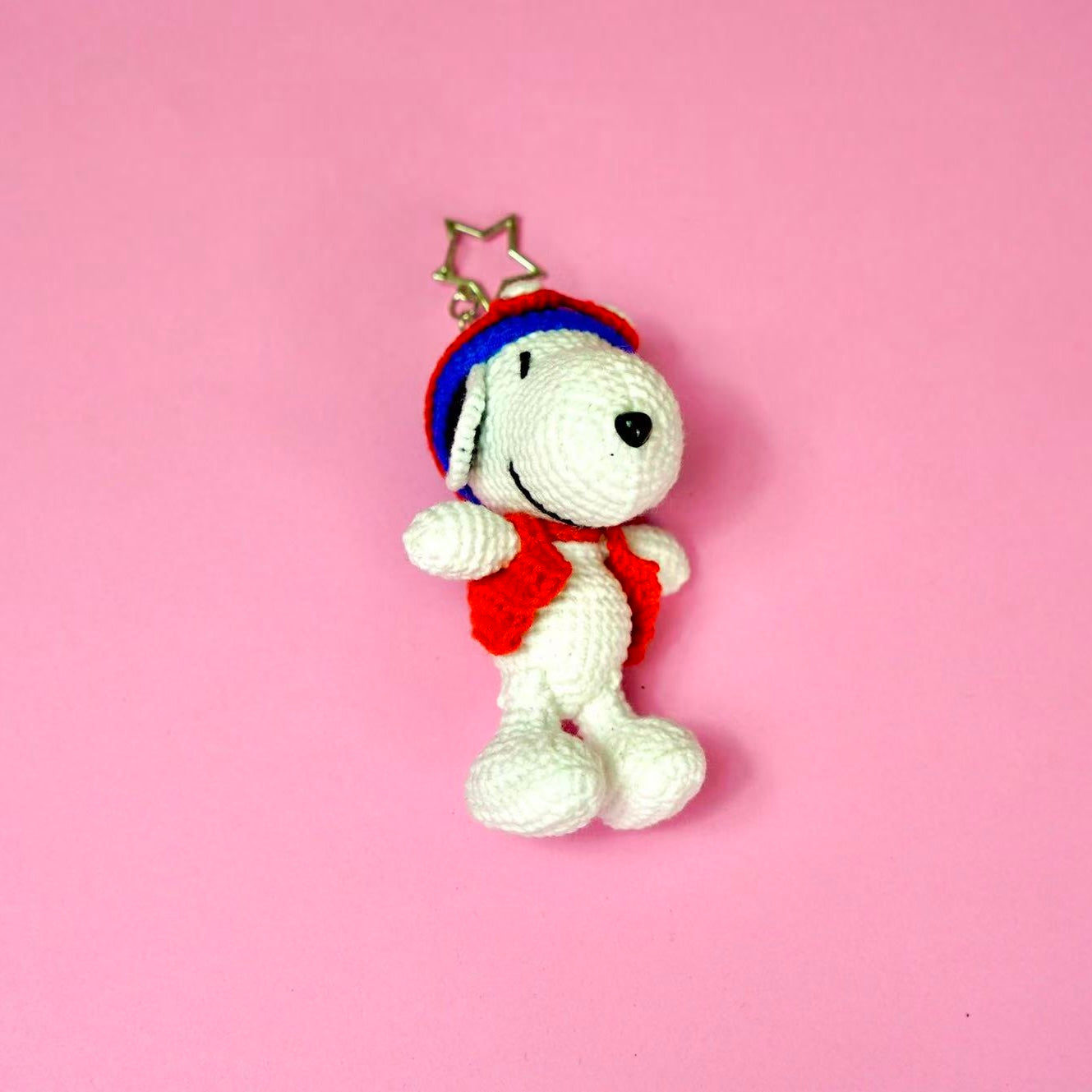 Crochet Baseball Snoopy Style Charm