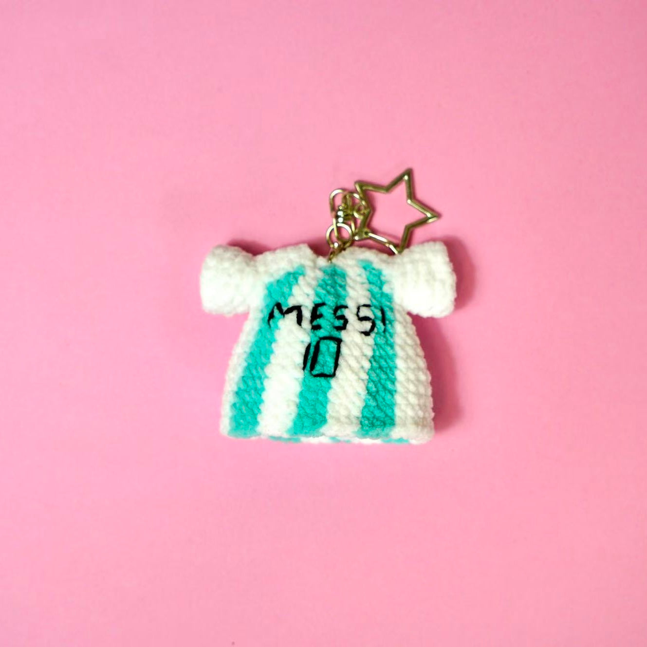 Crochet Messi No.10 Argentina Jersey Charm