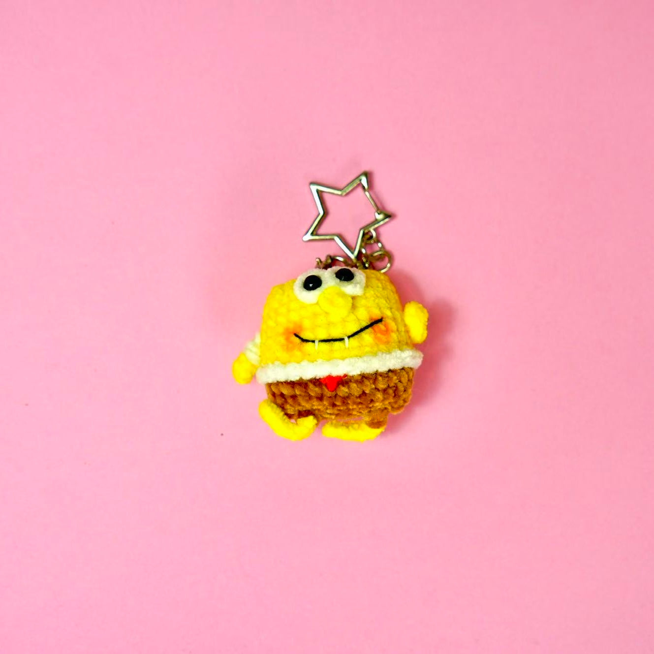 Crochet Chibi SpongeBob Style Charm