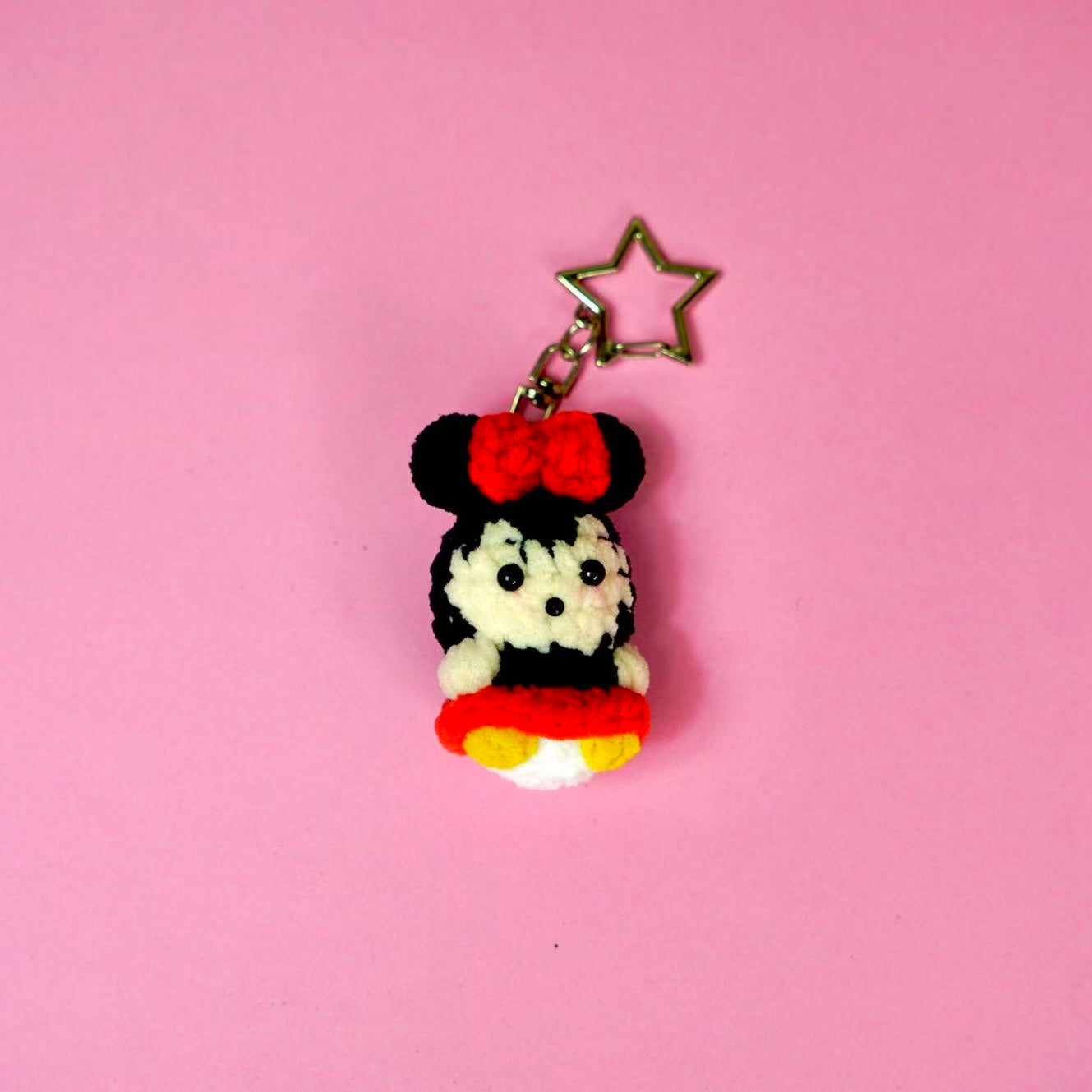 Crochet Chibi Minnie Mouse Style Charm
