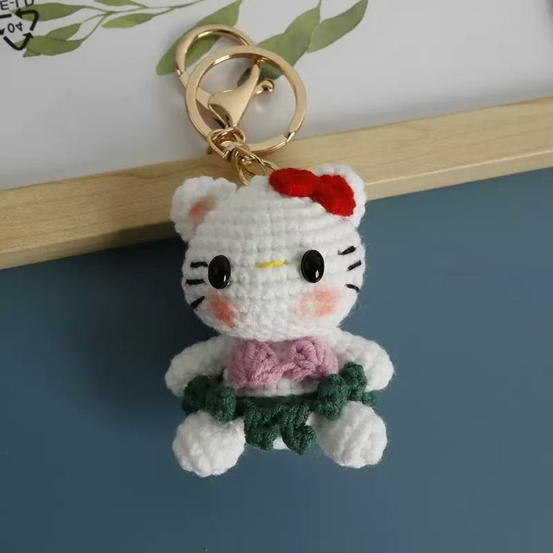 Handmade HelloKitty Series dolls-Interesting and lovely mobile phone and backpack pendant