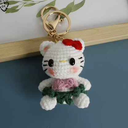 Handmade HelloKitty Series dolls-Interesting and lovely mobile phone and backpack pendant