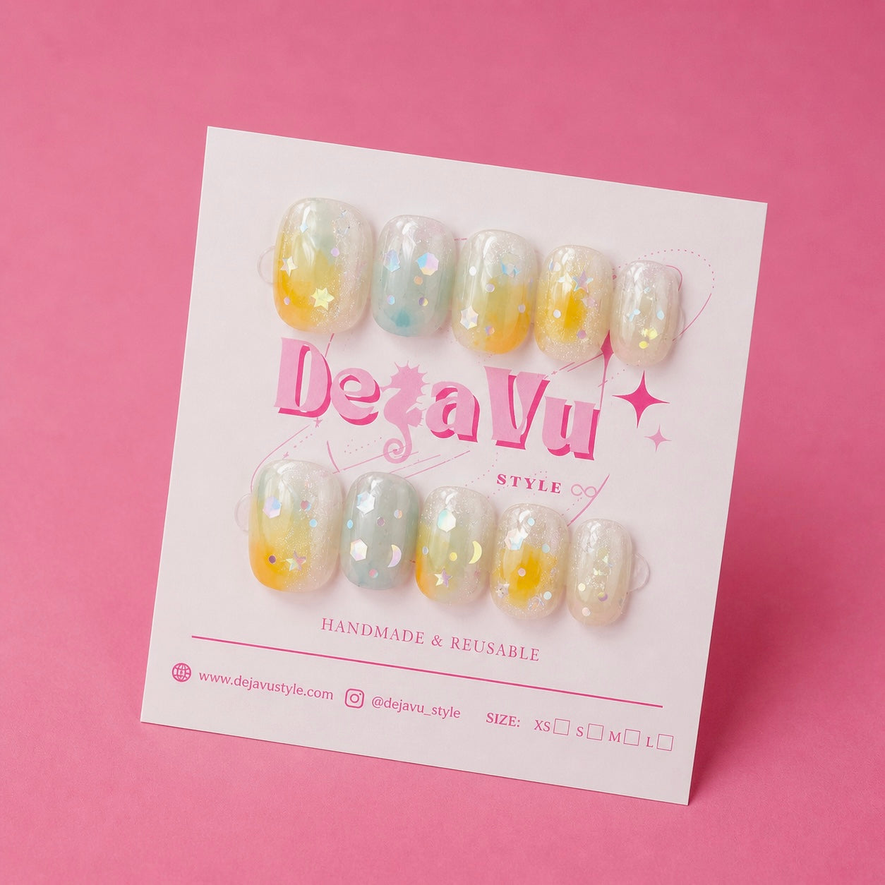 542 Sparkling Sorbet Star Nails