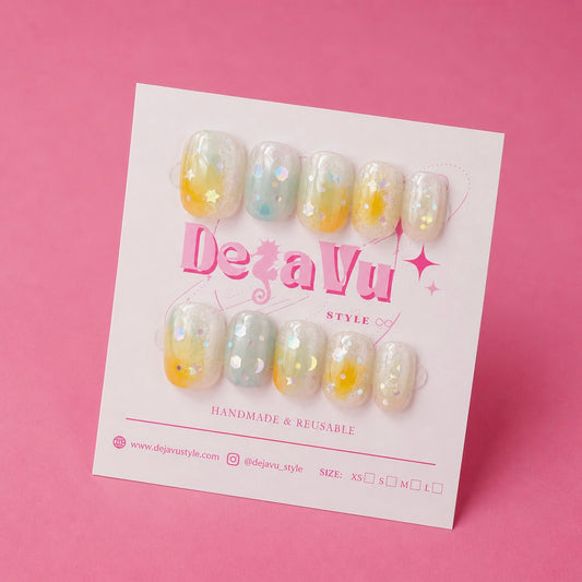 542 Sparkling Sorbet Star Nails
