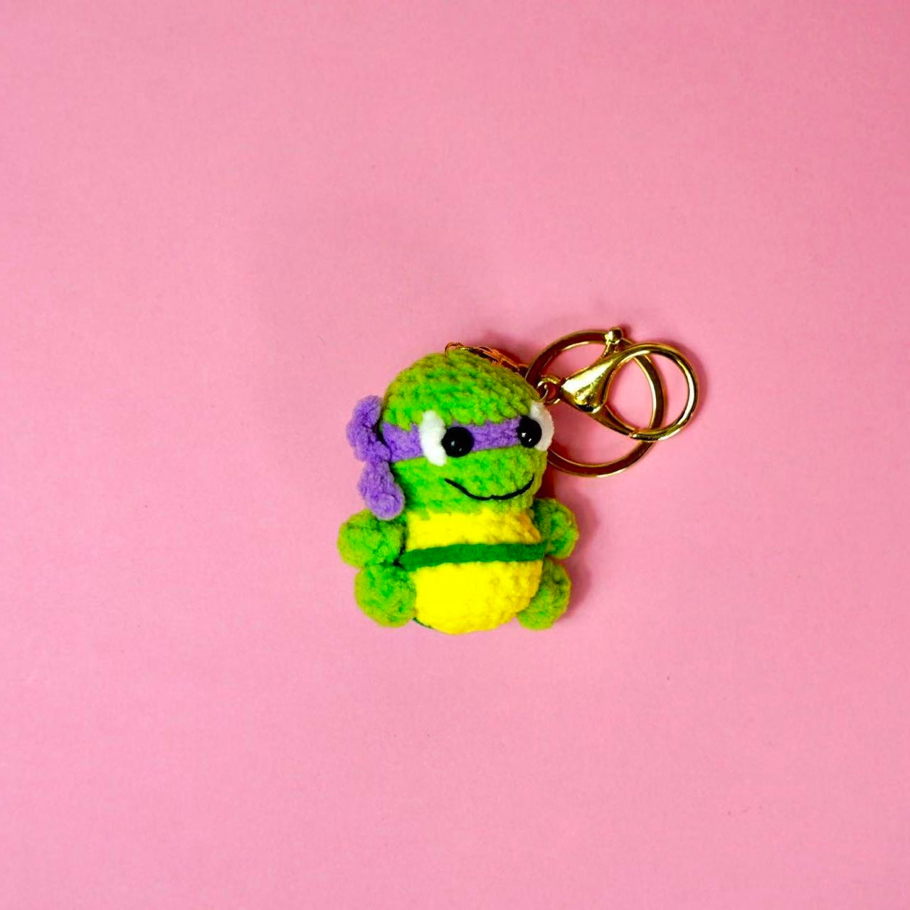 【Donatello】Handmade Crochet Ninja Turtle Keychain