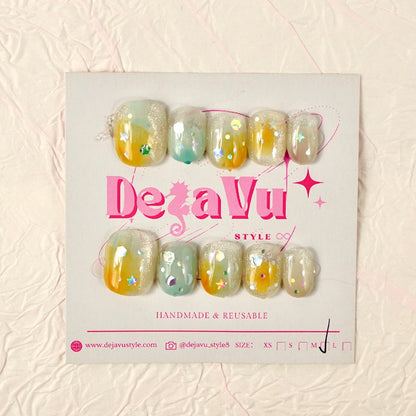 542 Sparkling Sorbet Star Nails