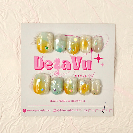 542 Sparkling Sorbet Star Nails