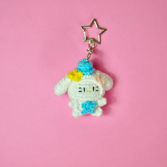 Handmade Crochet Cinnamoroll Style Hello Kitty Charm
