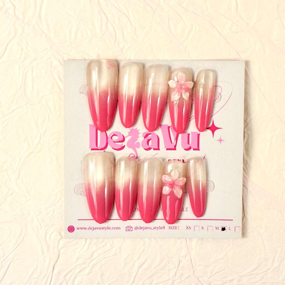 536 Pink Nectar Gradient Nails