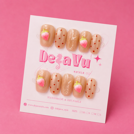 543 Caramel Berry Pop Nails