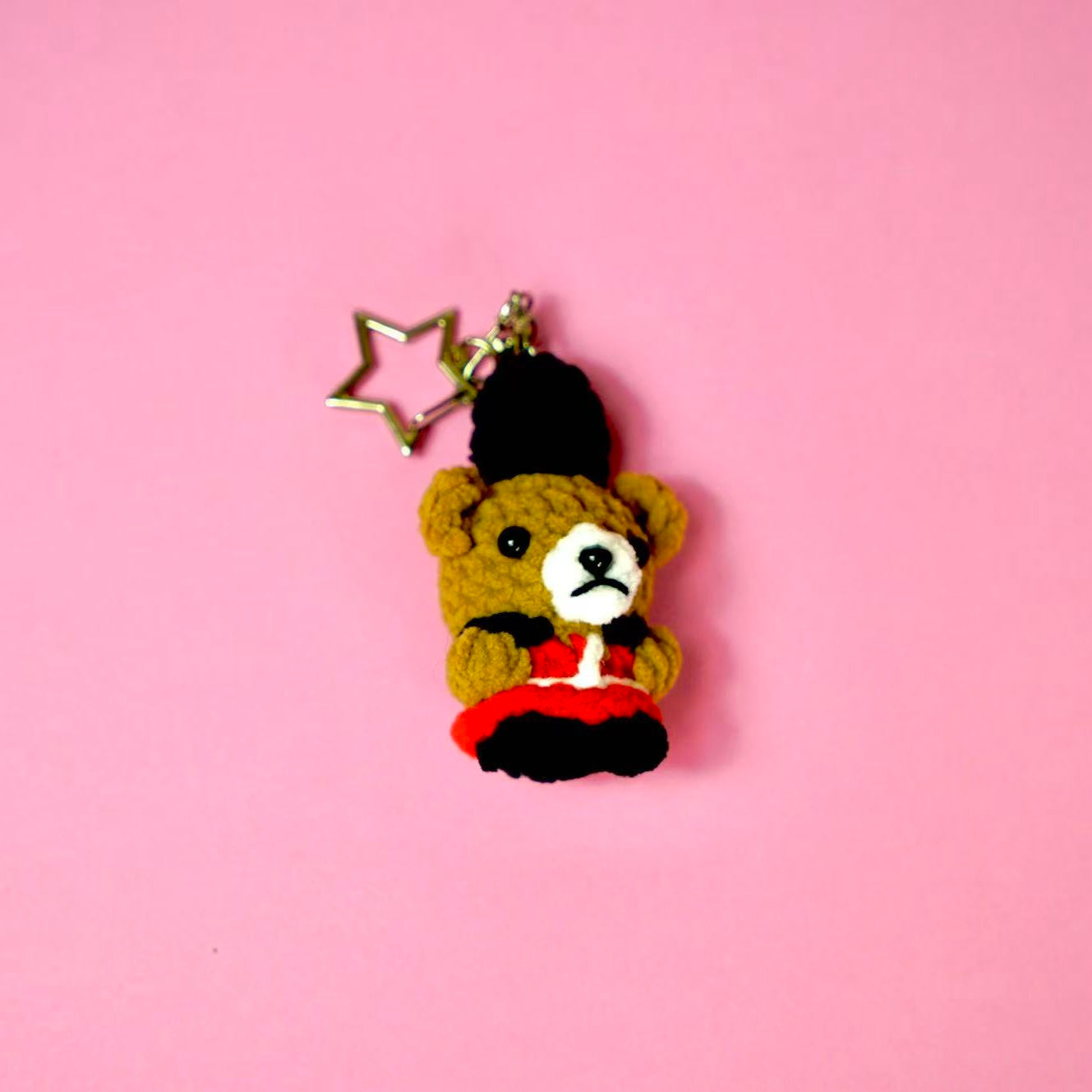 Crochet Royal Guard Bear Charm