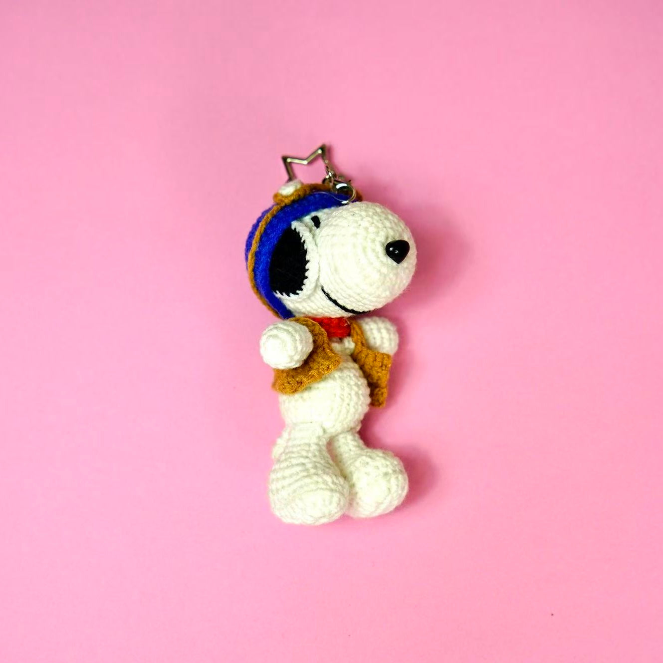 Crochet Snoopy in Brown Vest Charm