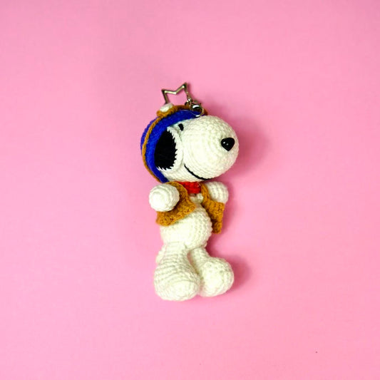 Crochet Snoopy in Brown Vest Charm