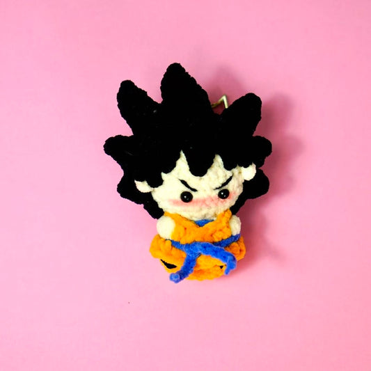 Handmade Crochet Dragon Ball Goku Charm