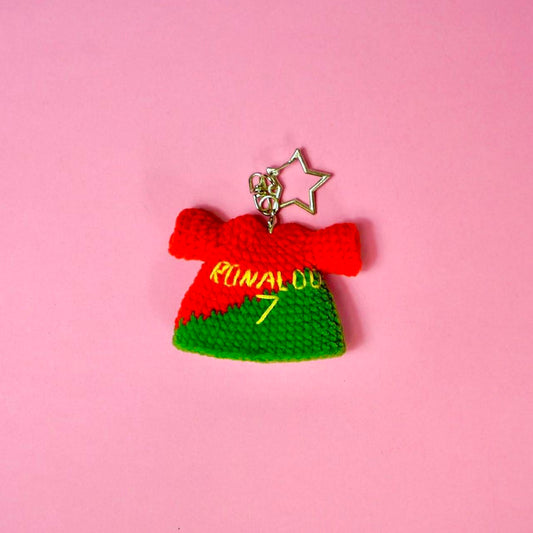 Handmade Crochet Ronaldo #7 Jersey Keychain
