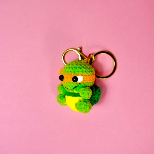 【Michelangelo】Handmade Crochet Ninja Turtle Keychain