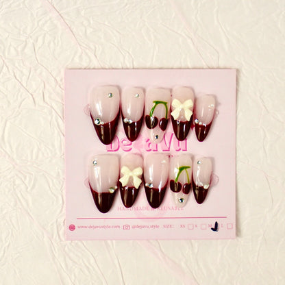504 Cherry Bow Nails