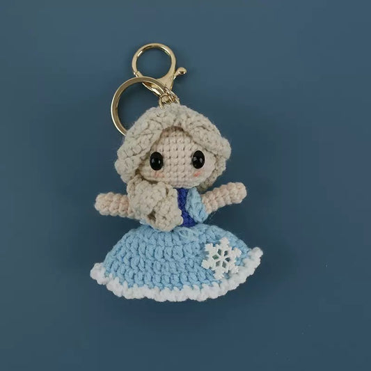 Princess Elsa Crochet Keychain