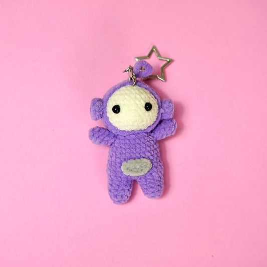 Crochet Teletubbies Tinky Winky Style Charm