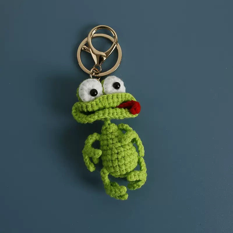 Crochet Frog Keychain