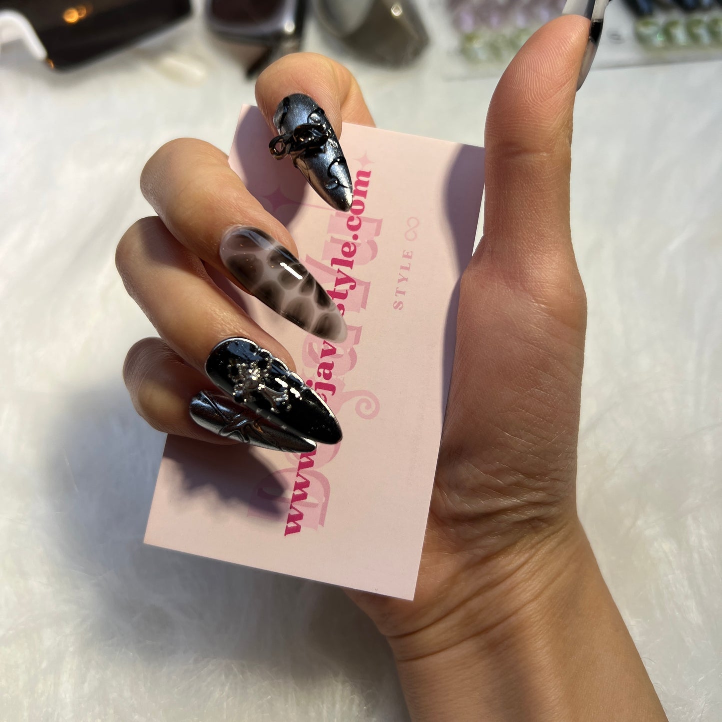 259 Stardust Black Nails