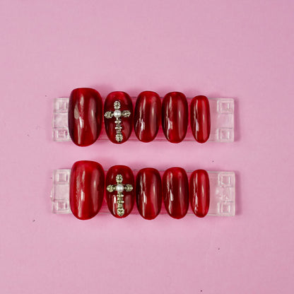 251 Cinnabar Aura Nails