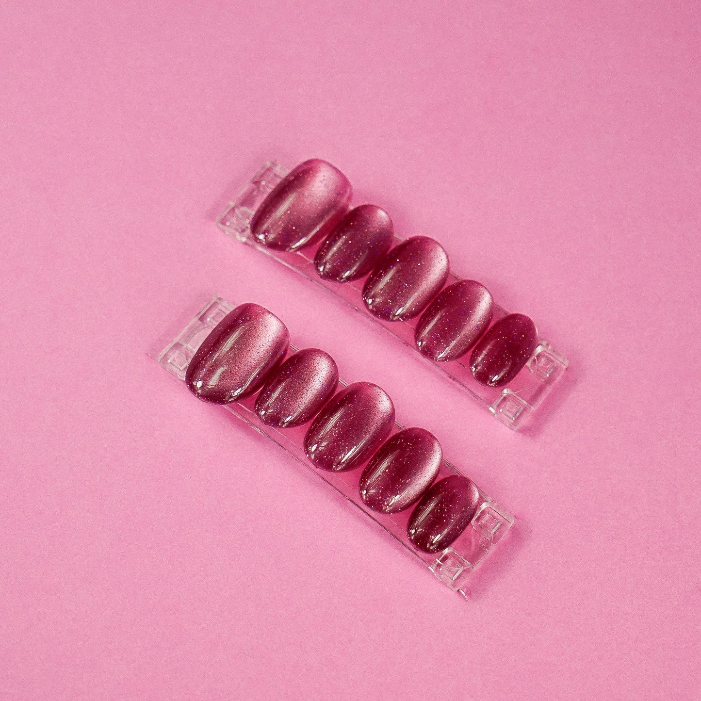 Burgundy Sparkle press on Nails