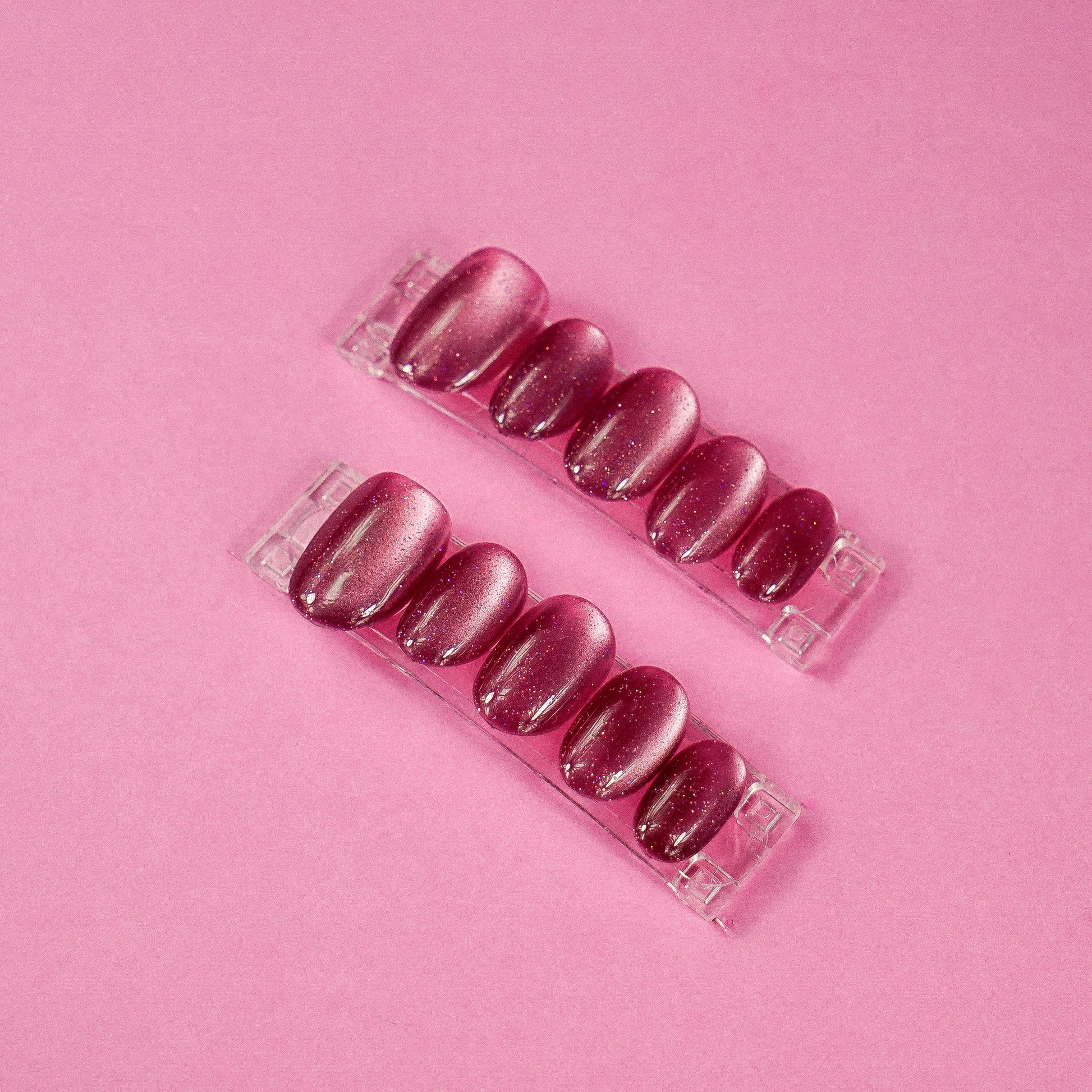 Burgundy Sparkle press on Nails