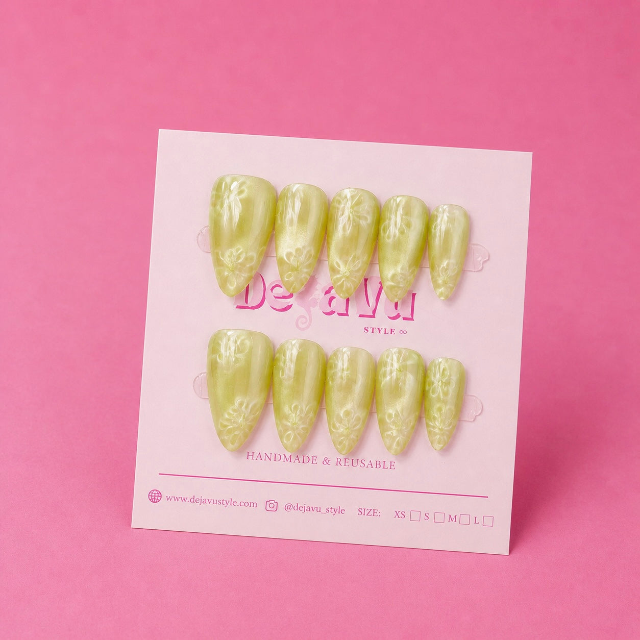 524 Matcha Swirl Nails