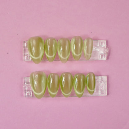 263 Dark green Sparkle Nails