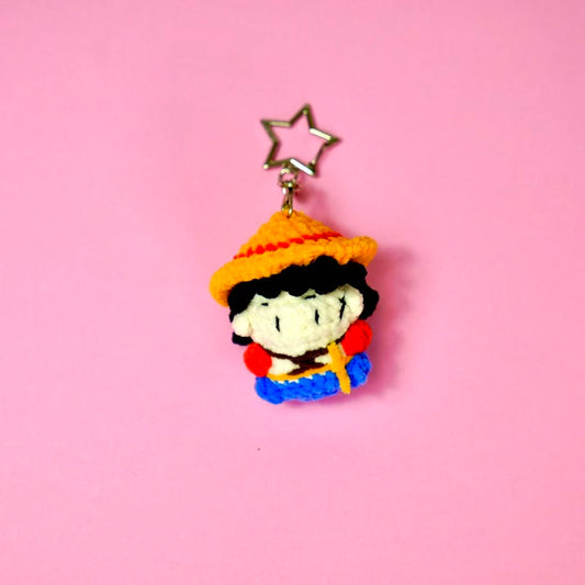 Crochet One Piece Chibi Luffy Style Charm