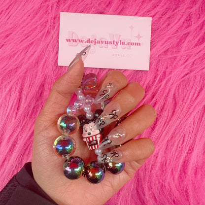 54 Cat Eye Bow Tie Nails