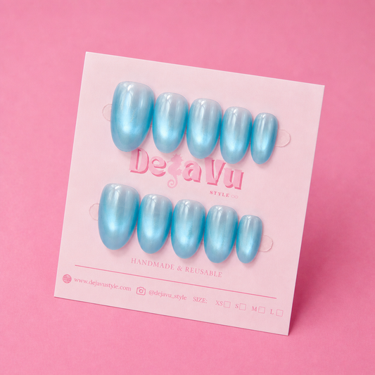 535 Glacial Soda Cat Eye Nails