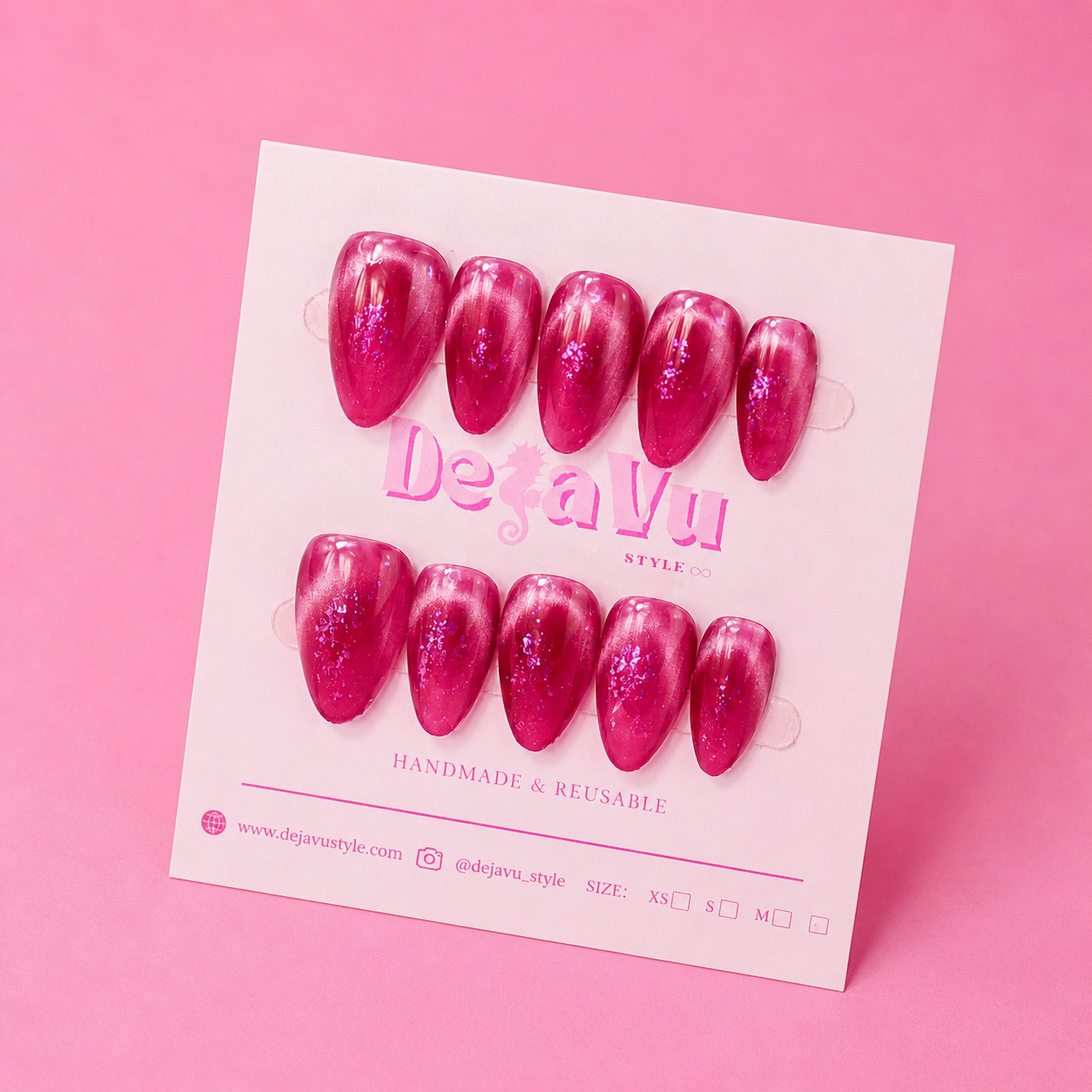525 Magenta Velvet Glow Nails