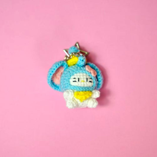 Handmade Crochet Dumbo Hello Kitty Charm