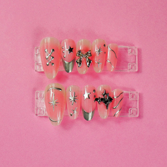 213 Pink Y2K Nails